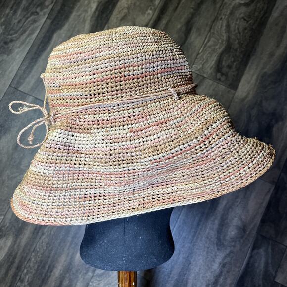Helen Kaminski Provence 12 Raffia Sun Hat Women\'s One Size Rollable Packable EUC